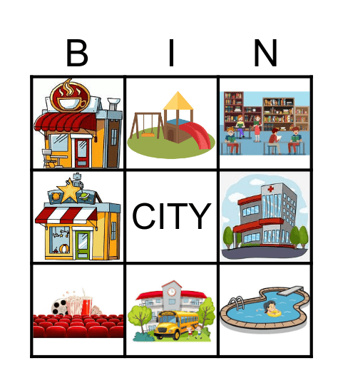 Places Bingo Card