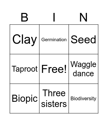 Sping Bingo Card