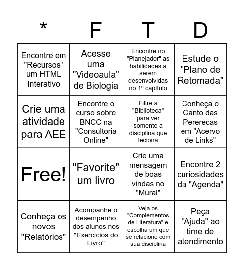Navegação iônica Bingo Card