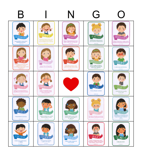 Emotions Bingo Card