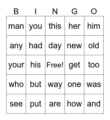 ASL Alphabet Fingerspelling Bingo Card