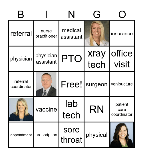 UNC Blue Ridge Medical Group Bingo Card
