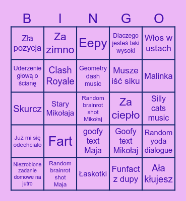 How to have a good segs Bingo Card