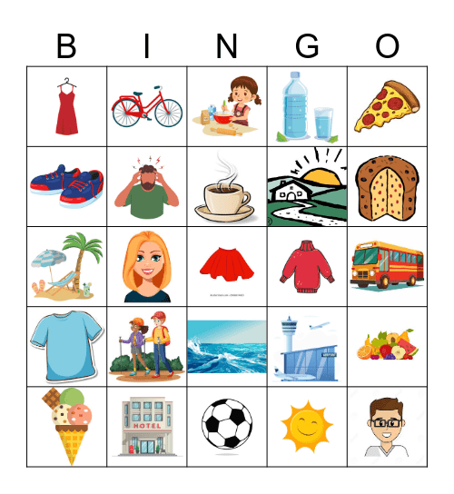 Italienisch Bingo Card