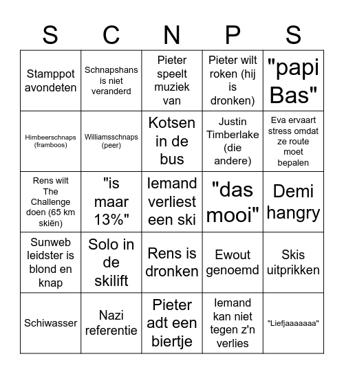 Felix Bingo Card