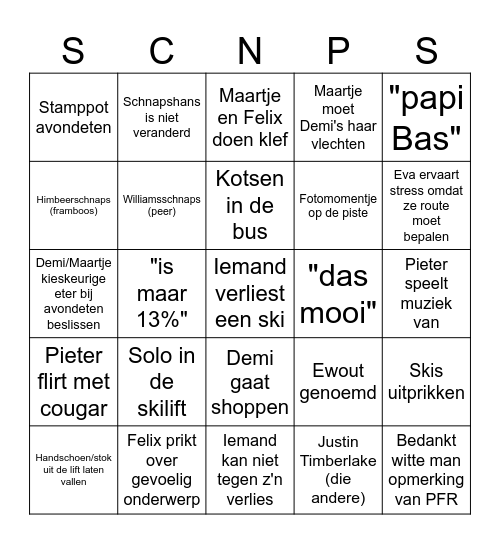 RENS Bingo Card