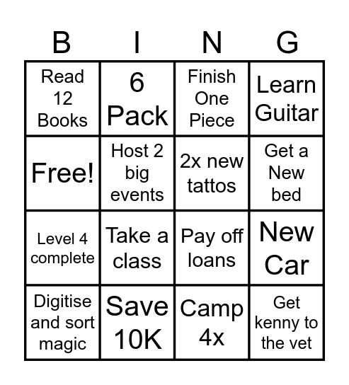 2025 Bryngo Bingo Card