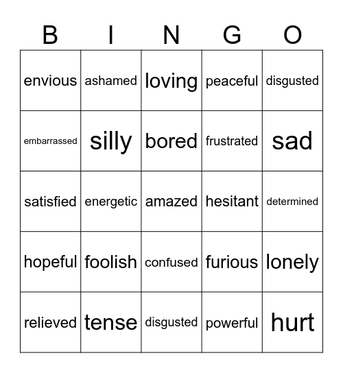 Mental Health Bingo Card
