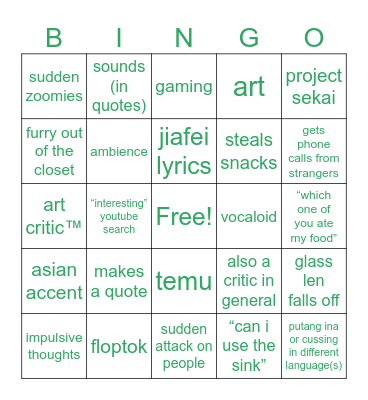 khoi bingo Card