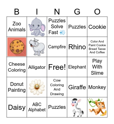 Learn And Play Bingo Card