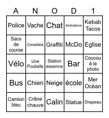 GoogleMap Bingo #1 Bingo Card