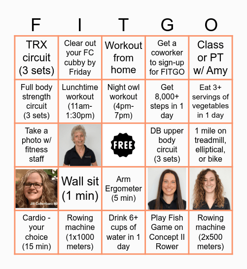 FITGO Bingo Card