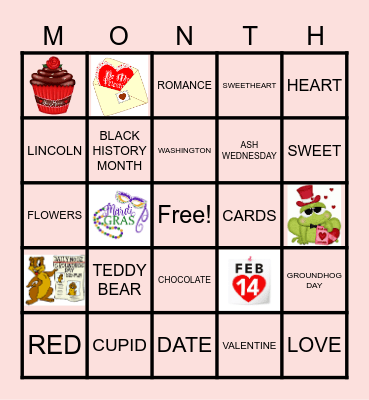 FEBRUARY Bingo Card