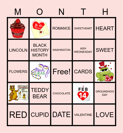 FEBRUARY Bingo Card