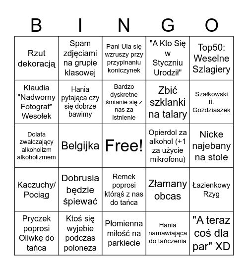 Hundreddays Bingo Card