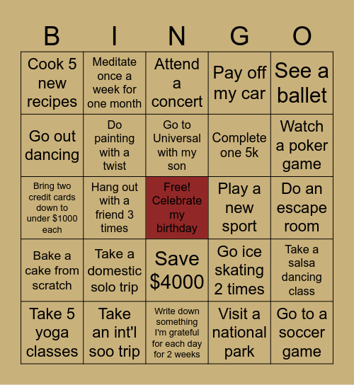 2025 Bingo Card