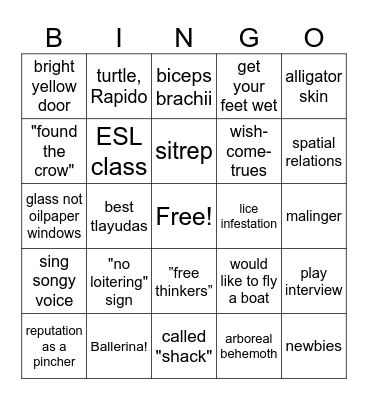 BOTB Loteria Bingo Card