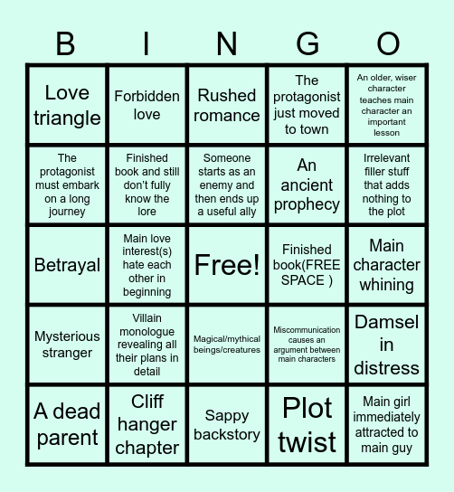 boook bingo Card