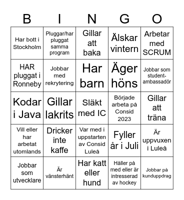 Mingelbingo Card
