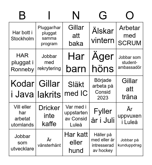 Mingelbingo Card