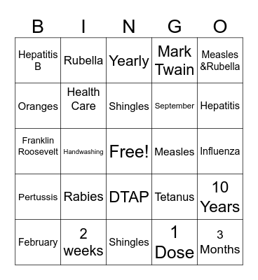WELLNESS BINGO Card