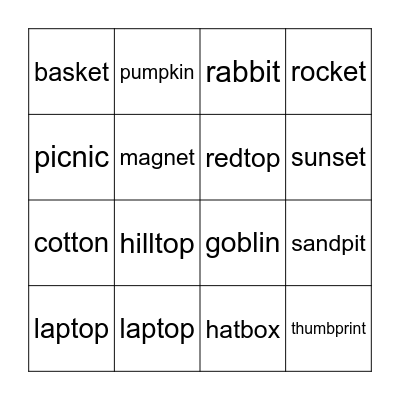 Ms. V's Bingo Card