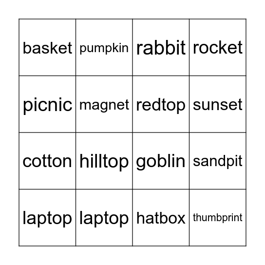 Ms. V's Bingo Card