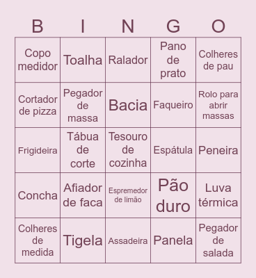 Chá da Mel Bingo Card