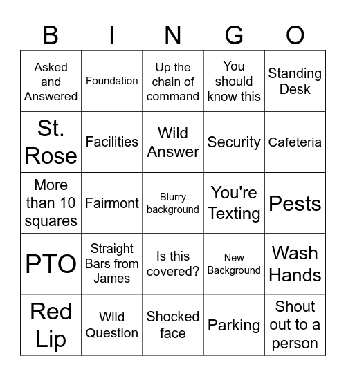 Desktop Chat Bingo Card