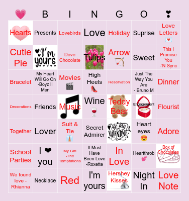 Valentine BINGO Card