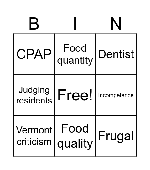 Betty Bingo Card