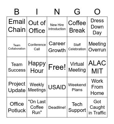 ALAC MIT BINGO Card