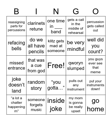 THATS MY LINE! Bingo Card