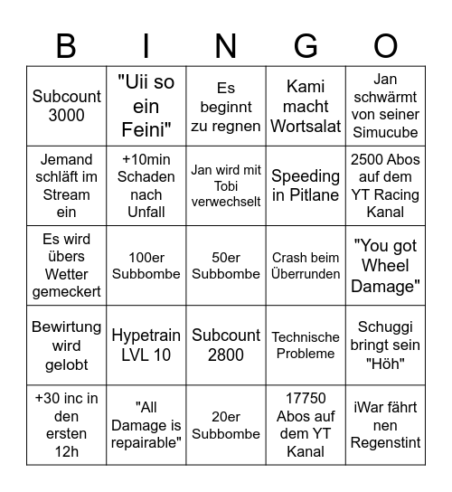 24h Lan Bingo Card