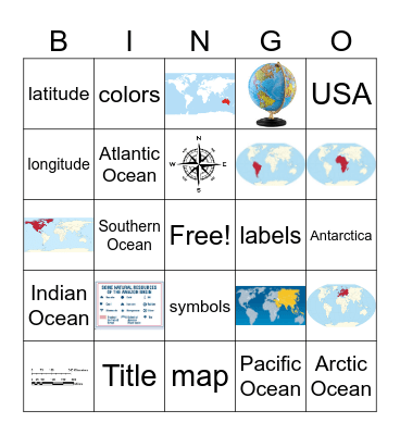 Map Bingo Card