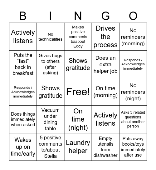 Bexley’s Incentives for New Growth Objectives Bingo Card