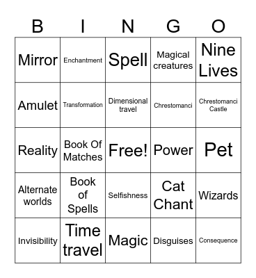 Charmed Life BINGO Card