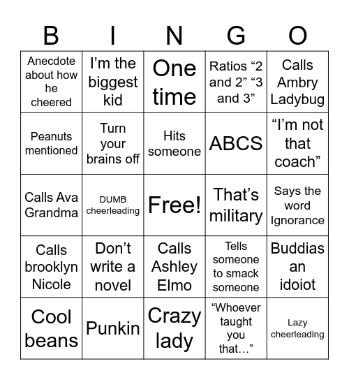 Your favorite mouse Bingo Card