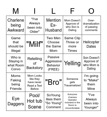 Milf Manor Bingo V2 Bingo Card