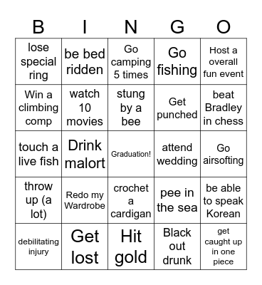 2025 Bingo Card