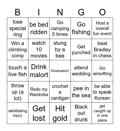 2025 Bingo Card