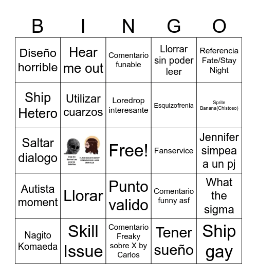 Losbelt 6 Bingo Card