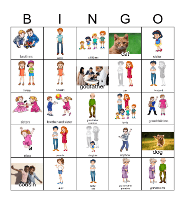 Family Bingo Card
