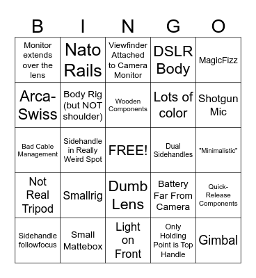 RUN N GUN Bingo Card
