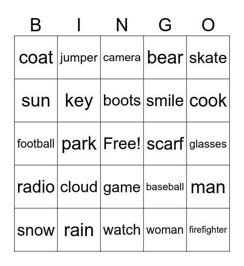 BINGO Card