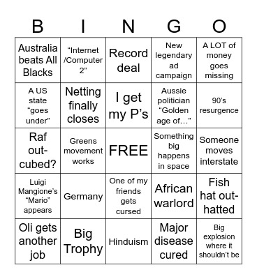 BINGO Card
