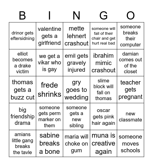 2025 7.B bingo Card