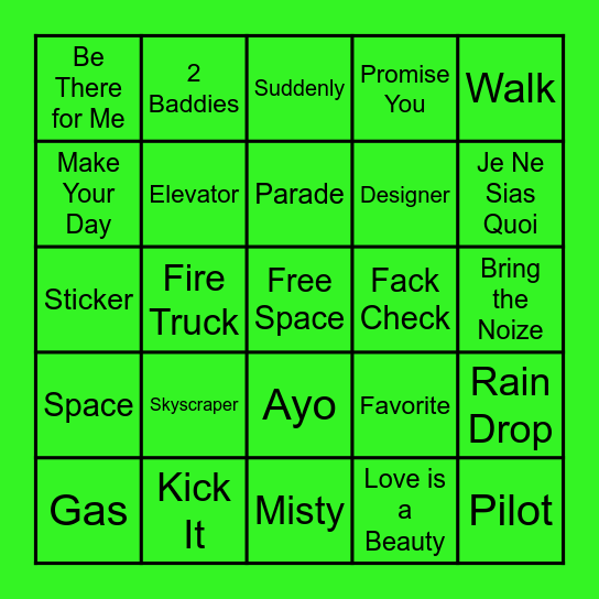 NCT 127 - The Momentum Bingo Card