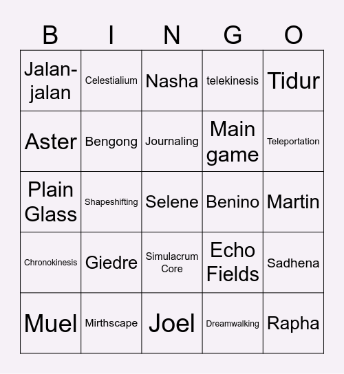 BINGO! Bingo Card