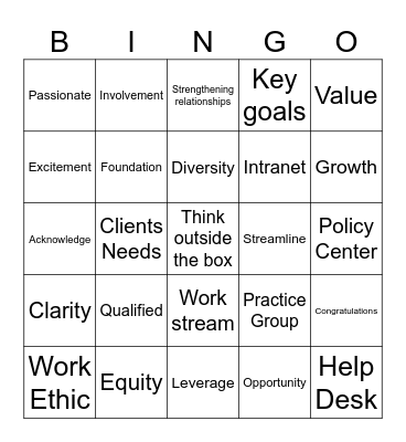 Corporate Bullshit Bingo! Bingo Card